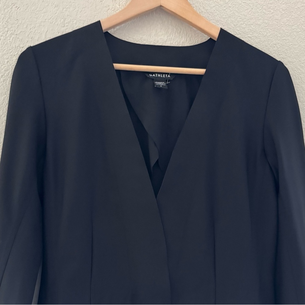 Athleta Avenue Blazer Jacket Black Packable UPF50+ Business Classic Work 6 - Picture 9 of 16